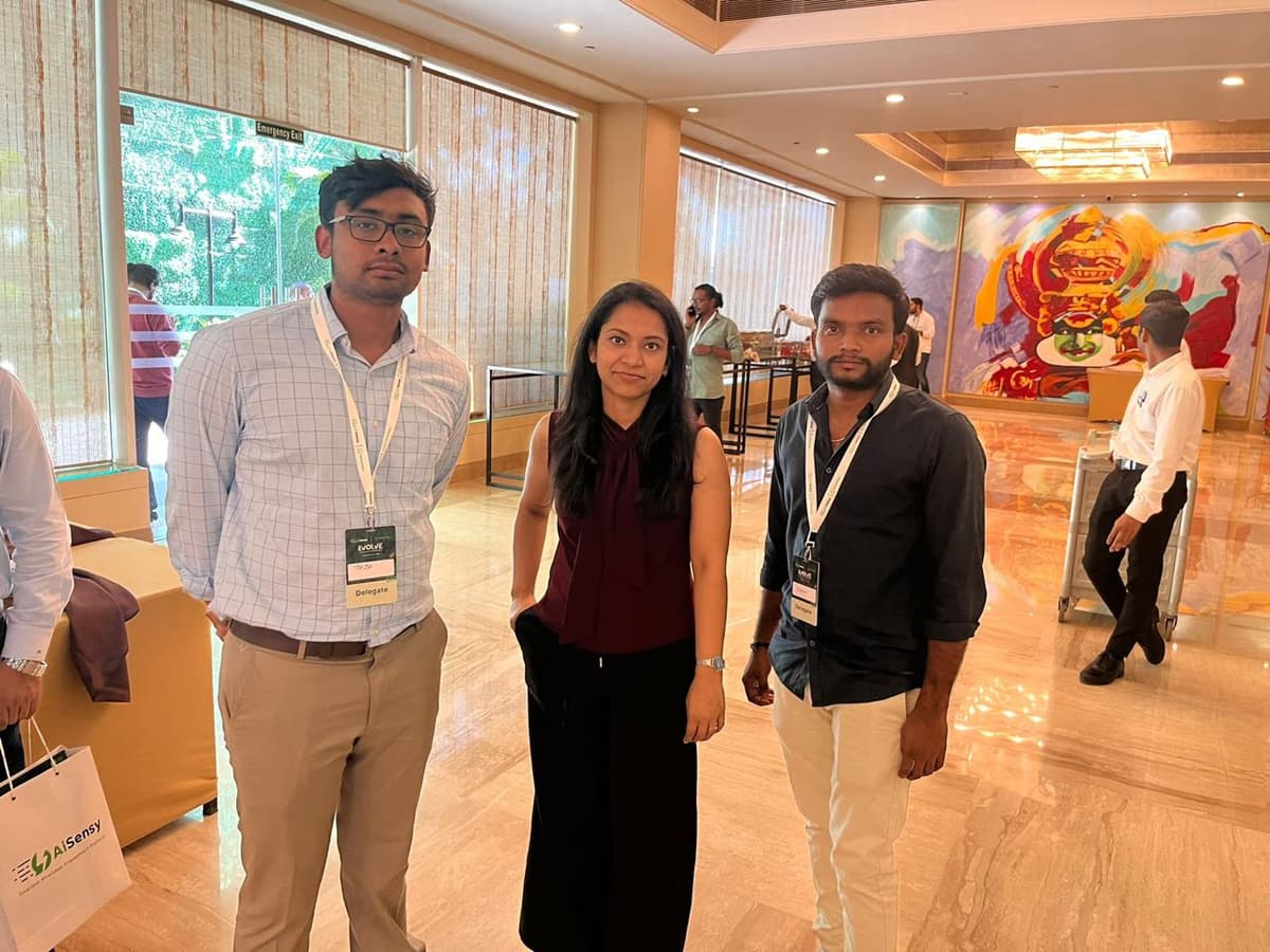 Bhanuteja Reddy with Ekta Agarwal, Strategic Partnership Manager at Meta, at AiSensy Evolve